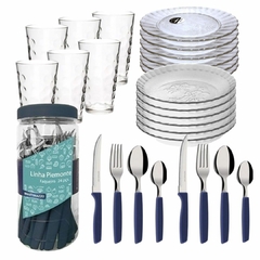 Set platos vasos y cubiertos el Economico 42pz en internet