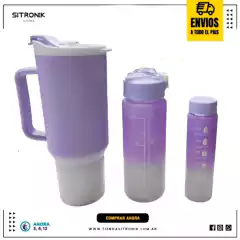 Combo Vaso + Botellas Plastico