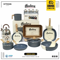 Juego Hudson Granito 8pz Especiero X4 Pava Silbadora