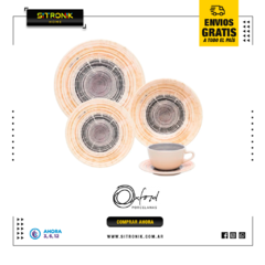 Juego de platos 30pz Oxford Puzzling Ceramica