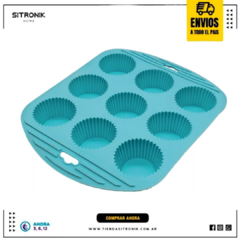 Molde de Muffin Silicona The Kitchen Celeste - comprar online