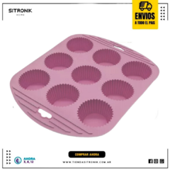 Molde de Muffin Silicona The Kitchen Rosa - comprar online