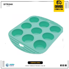 Molde de Muffin Silicona The Kitchen Verde - comprar online