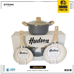 Set x3 Hudson Gray Ceramica Antiadhrente