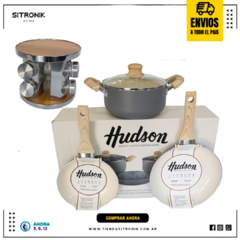 Set Hudson Ceramica Gray Antiadhrente 4pz