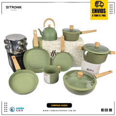 Set Hudson 9pz Antiadhrente Olive