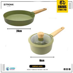 Set Hudson 9pz Antiadhrente Olive - comprar online