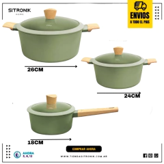 Combo Hudson Completo Olive Antiadhrente 13pz - comprar online