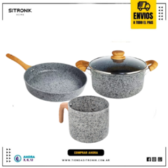 Set x3pz Hudson Ceramica Apto Induccion