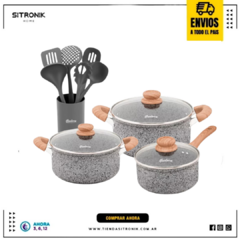 Set Cacerolas Hudson Induccion Utensilios