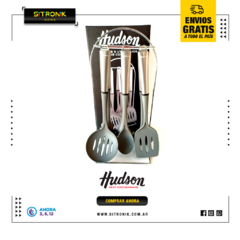 Set x6 Utensilios Hudson de Nylon con Mango de Acero