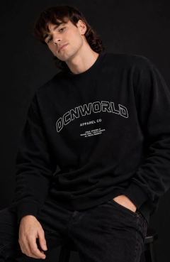 Buzo Hombre Cuello Redondo Negro I0 - comprar online