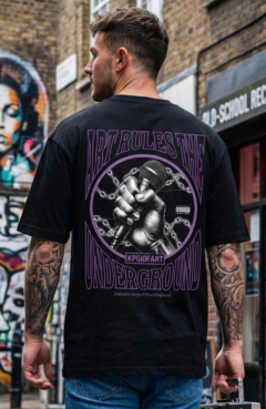 Remera Oversize Urban Shirt KOA Hombre Negra Q0