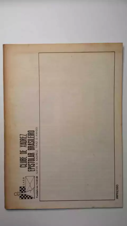 Ano Xi - Nº 57 Clube De Xadrez Epistlar Brasileiro - Leva O Xadrez, Traz O Amigo - Revista Brasileira De Xadrez Postal