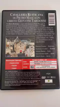 DVD - PIETRO MASCAGNI - CAVALLERIA RUSTICANA -OPERA - comprar online