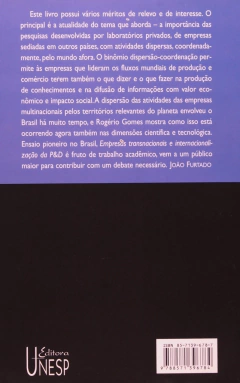 Empresas Transnacionais e Internacionalização Da P&D - Rogério Gomes - comprar online