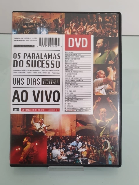 Dvd - Os Paralamas Do Sucesso – Uns Dias Ao Vivo