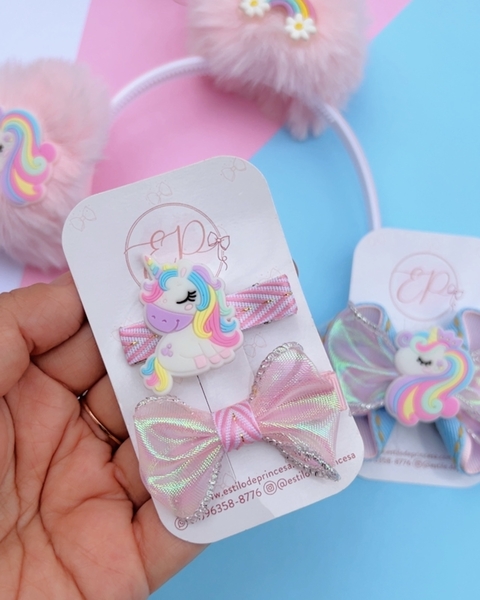 Hair Clips Unicórnio