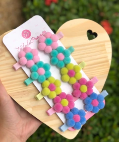 Par flores de pompom