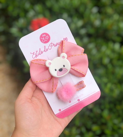 Laço + Clip Ursinha