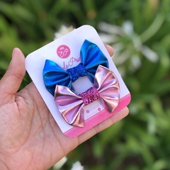 Gravatinha metalizada e glitter