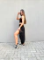 Calça feminina assimétrica de tule lótus - comprar online
