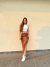 Saia midi com fenda lateral canelado estampado nick