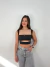 Cropped com abertura frontal haney - Santo Conceito