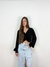 Camisa cropped manga longa julie - Santo Conceito