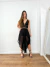 Calça feminina assimétrica de tule lótus na internet