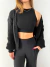 Cardigan curto feminino com manga bufante eli - loja online
