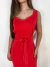 Imagem do Vestido midi pespontado com fenda lateral