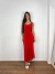Vestido midi pespontado com fenda lateral na internet