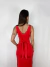 Vestido midi pespontado com fenda lateral
