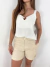 Shorts curto feminino de linho P (38 40) na internet