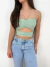 Cropped tomara que caia com recorte peach - comprar online