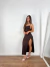 Vestido midi de alcinha com fenda hannah - Santo Conceito