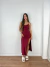 Vestido midi de alcinha com fenda hannah - comprar online