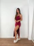 Vestido midi de alcinha com fenda hannah