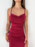 Vestido midi de alcinha com fenda hannah na internet