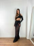 Calça pantalona de tule lótus
