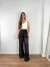 Calça pantalona de tule lótus - Santo Conceito