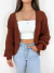 Cardigan curto feminino com manga bufante eli na internet