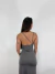 Vestido midi de alcinha com fenda hannah - loja online