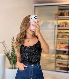 Imagem do 620 - Body tule | com lantejoulas