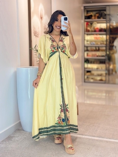 Imagem do 984 - Vestido viscolinho | com amarração INSPIRAÇÃO FARM