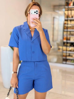 Imagem do 546 - Conjunto linho | blusa dois botões