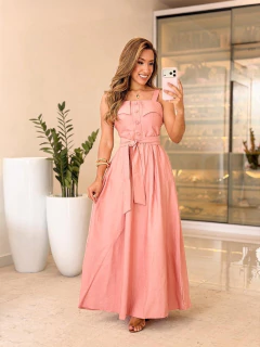 649 - Vestido linho marrant | na internet