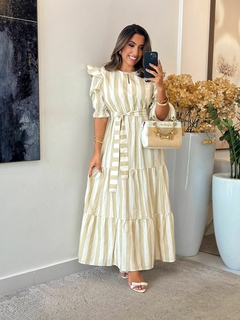 Imagem do 521- Vestido linho / Detalhe botão