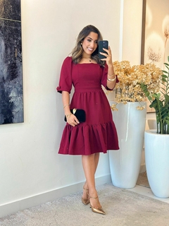 Imagem do 534 - Vestido alfaiataria| Gola quadrada